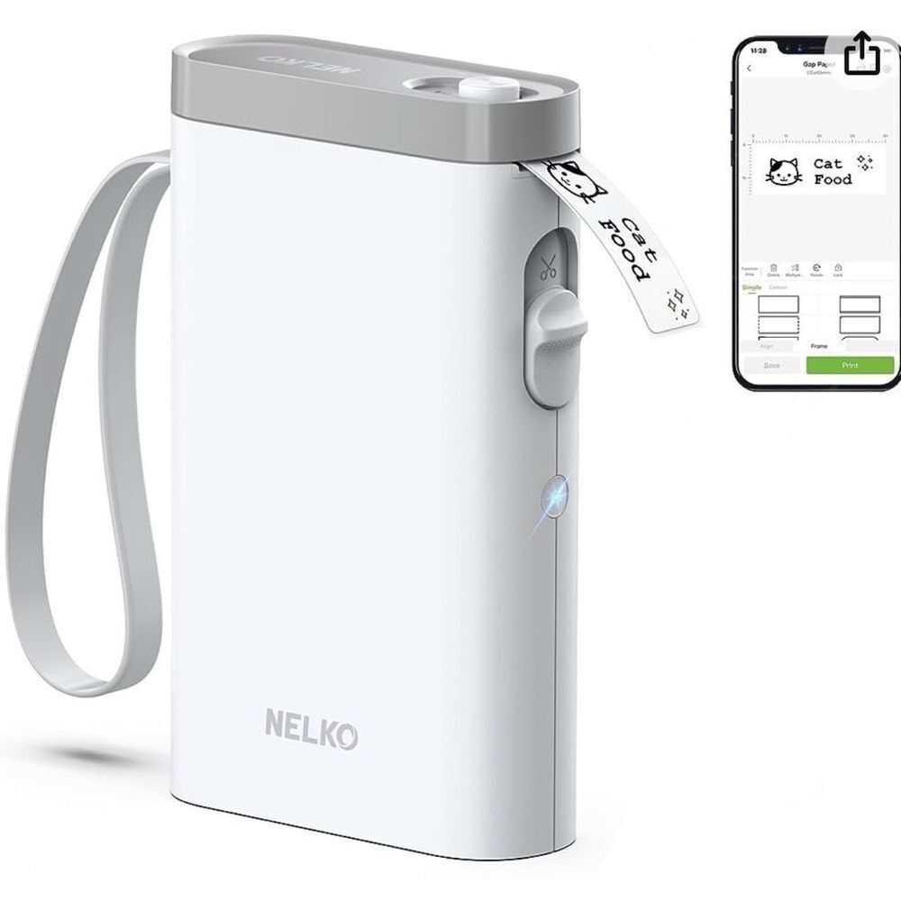 NELKO Label Maker Machine with Tape, P21 Portable Bluetooth Label Printer‎